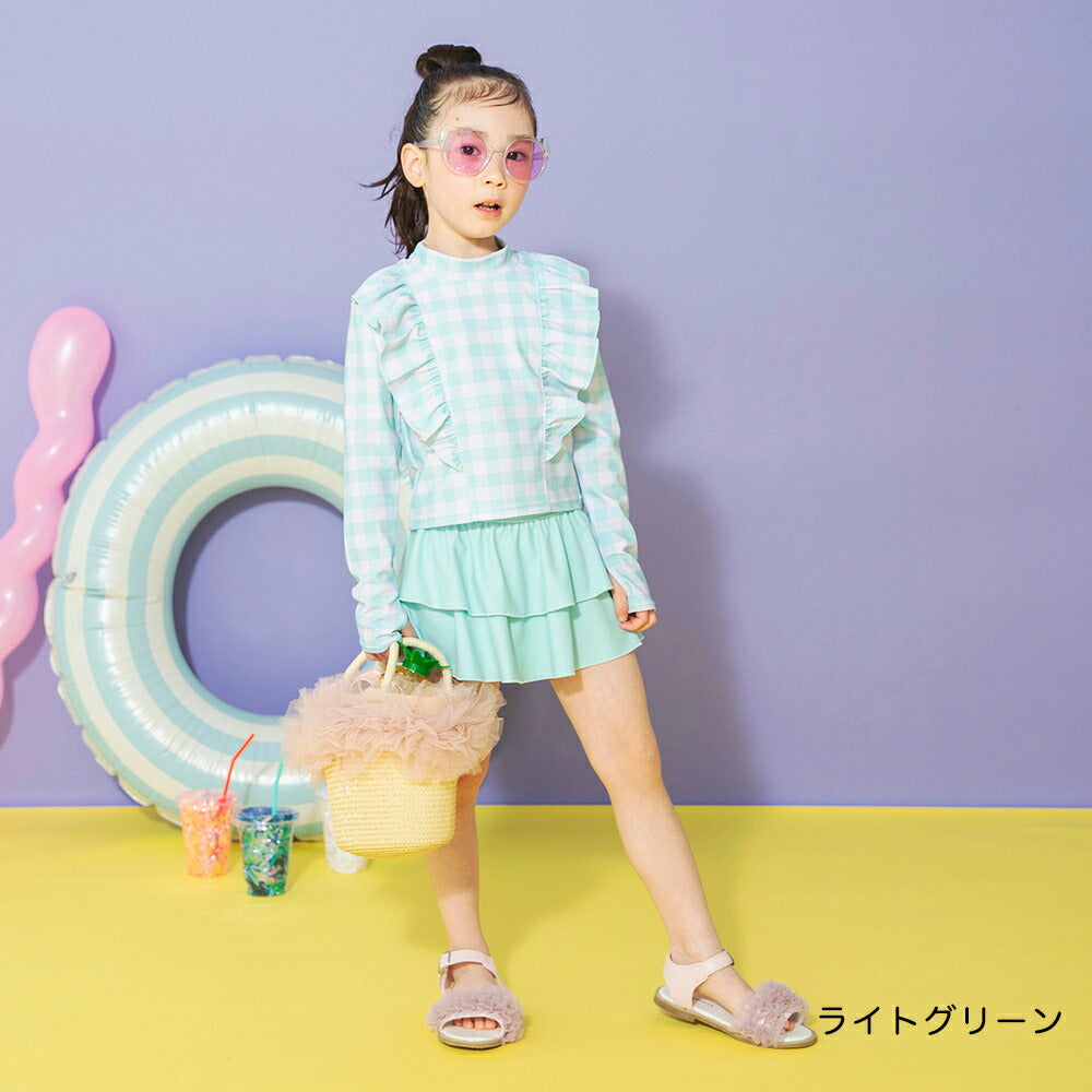 日本童裝 Branshes 泳衣兩件套裝 90-130cm 女童款 夏季 夏日玩水泳衣特輯