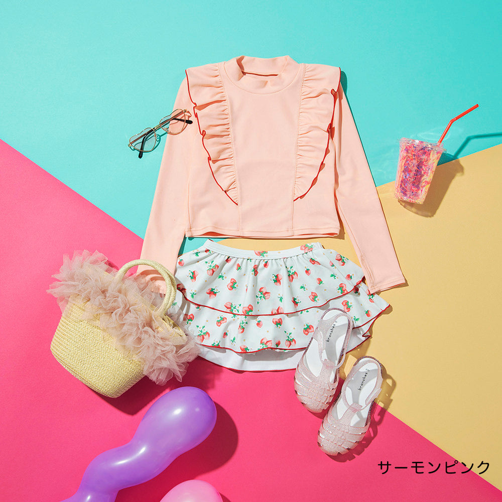 日本童裝 Branshes 泳衣兩件套裝 90-130cm 女童款 夏季 夏日玩水泳衣特輯