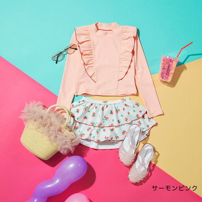 日本童裝 Branshes 泳衣兩件套裝 90-130cm 女童款 夏季 夏日玩水泳衣特輯