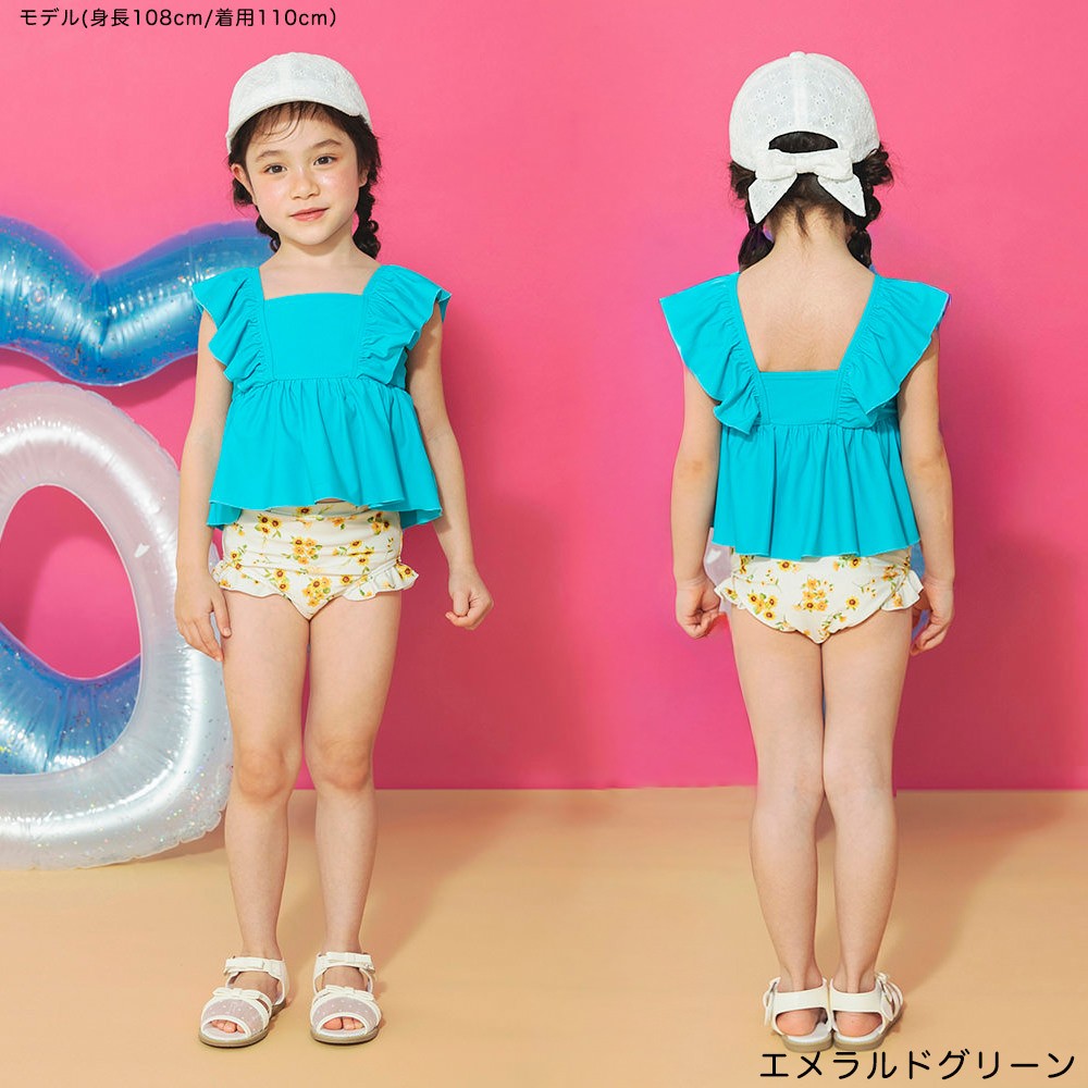 日本童裝 Branshes 泳衣兩件套裝 90-150cm 女童款 夏季 夏日玩水泳衣特輯