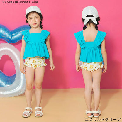 日本童裝 Branshes 泳衣兩件套裝 90-150cm 女童款 夏季 夏日玩水泳衣特輯