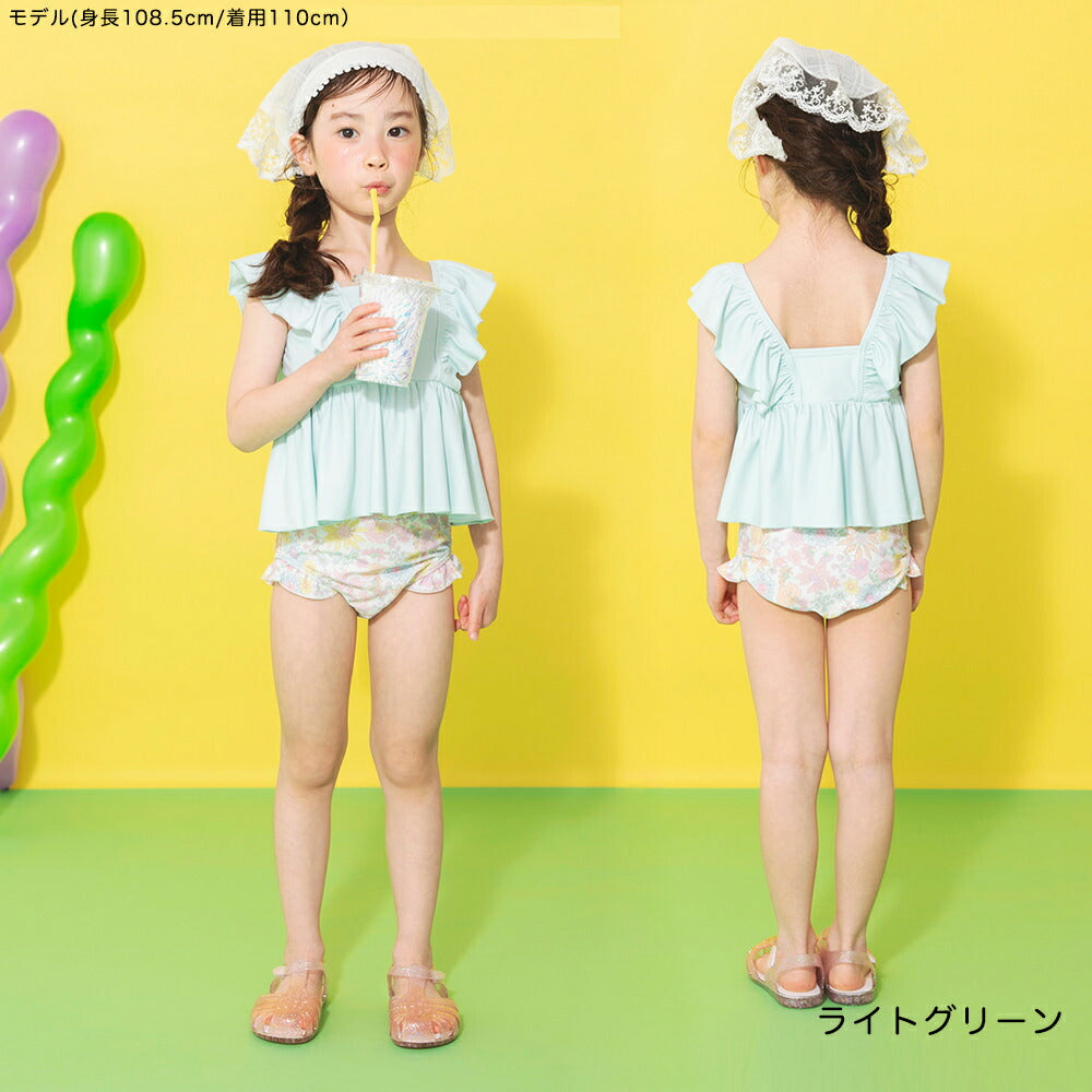 日本童裝 Branshes 泳衣兩件套裝 90-150cm 女童款 夏季 夏日玩水泳衣特輯