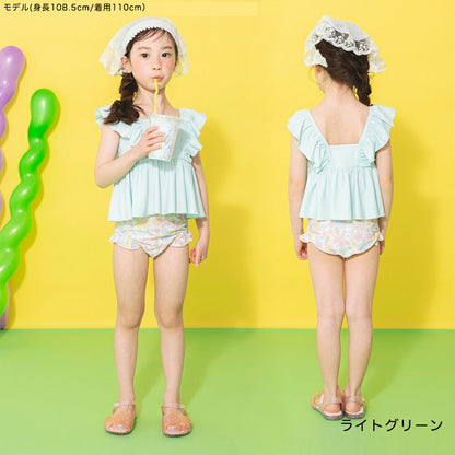 日本童裝 Branshes 泳衣兩件套裝 90-150cm 女童款 夏季 夏日玩水泳衣特輯