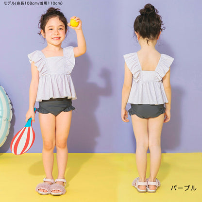 日本童裝 Branshes 泳衣兩件套裝 90-150cm 女童款 夏季 夏日玩水泳衣特輯