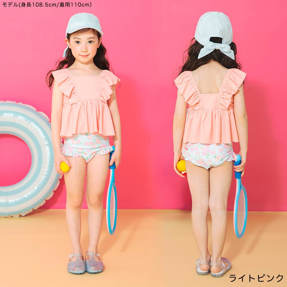 日本童裝 Branshes 泳衣兩件套裝 90-150cm 女童款 夏季 夏日玩水泳衣特輯