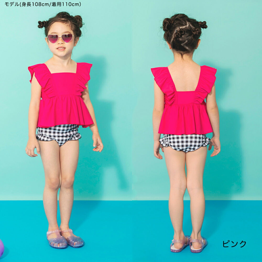 日本童裝 Branshes 泳衣兩件套裝 90-150cm 女童款 夏季 夏日玩水泳衣特輯
