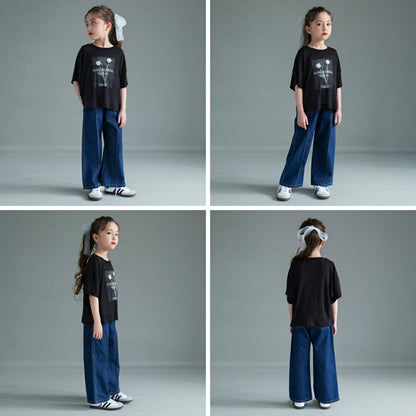 日本童裝 Branshes 薄紗短袖上衣兩件套裝 100-150cm 女童款 夏季 TOPS