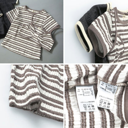 日本童裝 Branshes 緞帶胸衣上衣兩件套裝 100-150cm 女童款 夏季 TOPS
