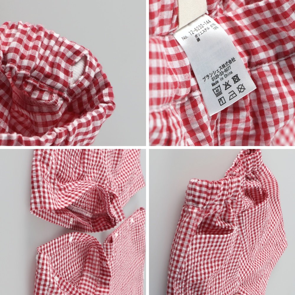 日本童裝 Branshes 2Way 格紋長褲 可拆變成短褲 100-150cm 女童款 夏季 PANTS