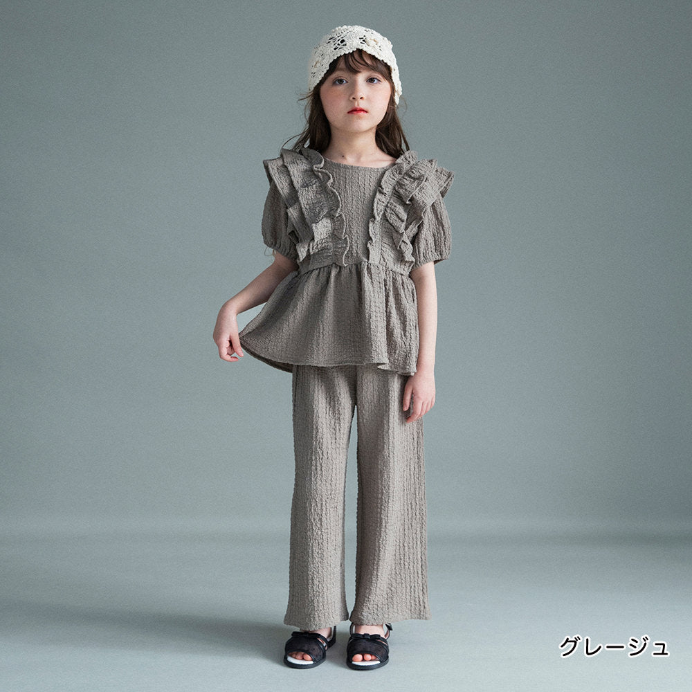 日本童裝 Branshes 休閒兩件套裝 100-150cm 女童款 夏季 TOPS PANTS