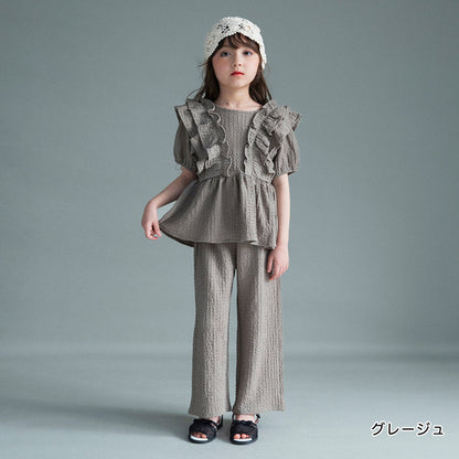 日本童裝 Branshes 休閒兩件套裝 100-150cm 女童款 夏季 TOPS PANTS