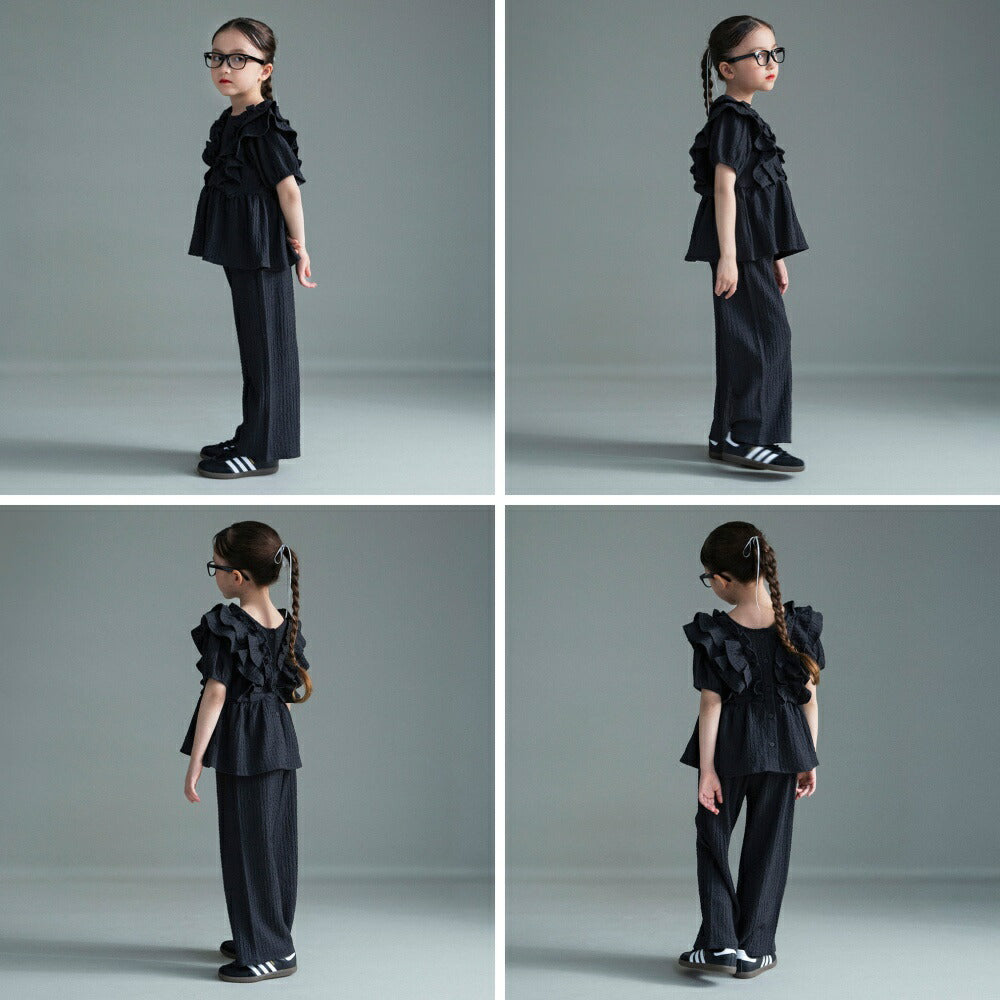 日本童裝 Branshes 休閒兩件套裝 100-150cm 女童款 夏季 TOPS PANTS