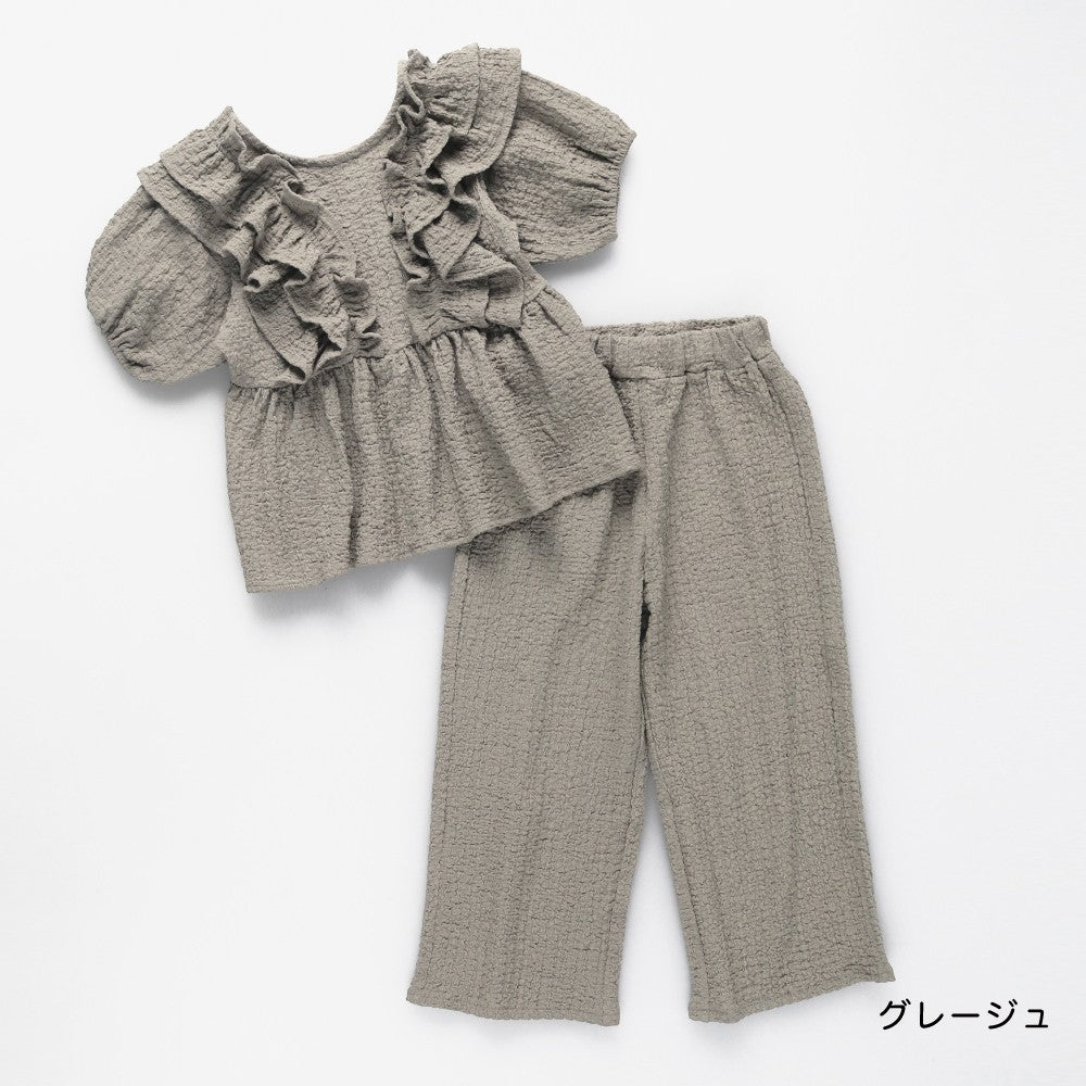 日本童裝 Branshes 休閒兩件套裝 100-150cm 女童款 夏季 TOPS PANTS