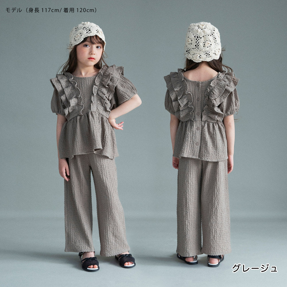 日本童裝 Branshes 休閒兩件套裝 100-150cm 女童款 夏季 TOPS PANTS