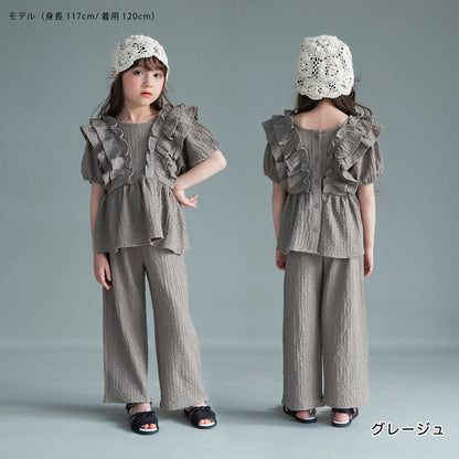 日本童裝 Branshes 休閒兩件套裝 100-150cm 女童款 夏季 TOPS PANTS