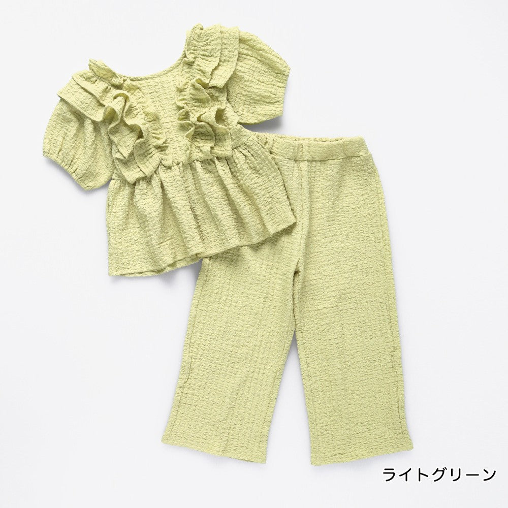 日本童裝 Branshes 休閒兩件套裝 100-150cm 女童款 夏季 TOPS PANTS