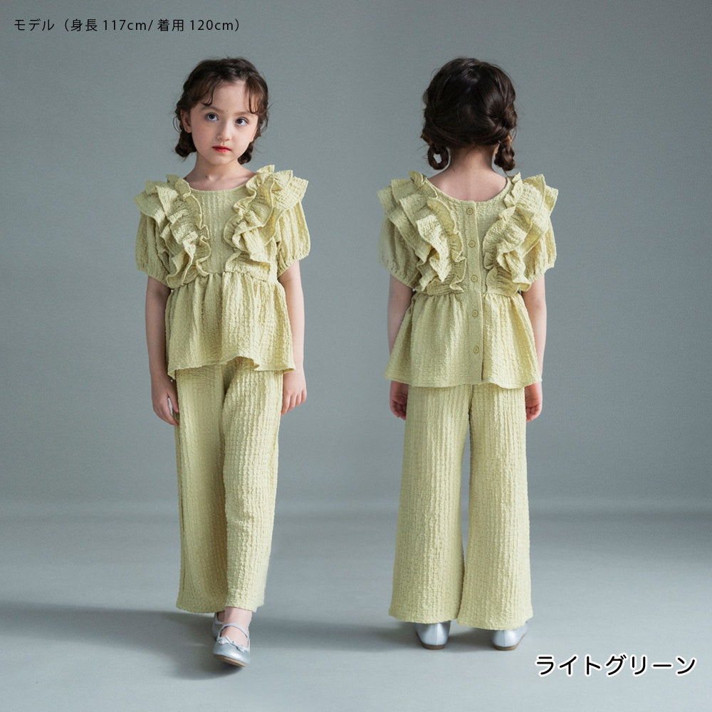 日本童裝 Branshes 休閒兩件套裝 100-150cm 女童款 夏季 TOPS PANTS