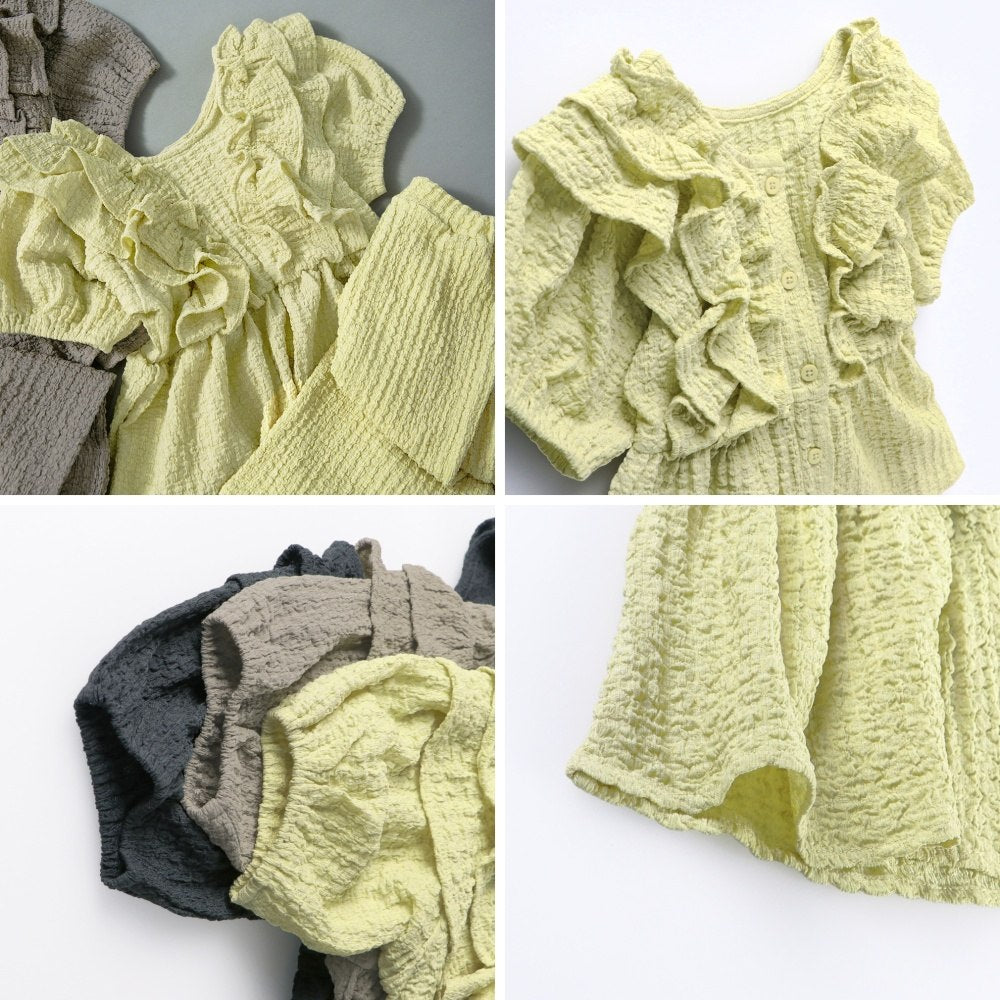 日本童裝 Branshes 休閒兩件套裝 100-150cm 女童款 夏季 TOPS PANTS