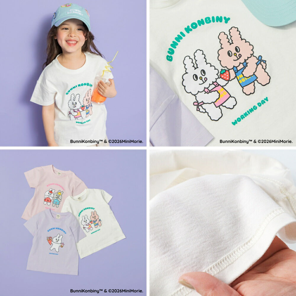 日本童裝 Branshes 【BUNNI KONBINY】印花上衣 90-140cm 女童款 夏季 TOPS