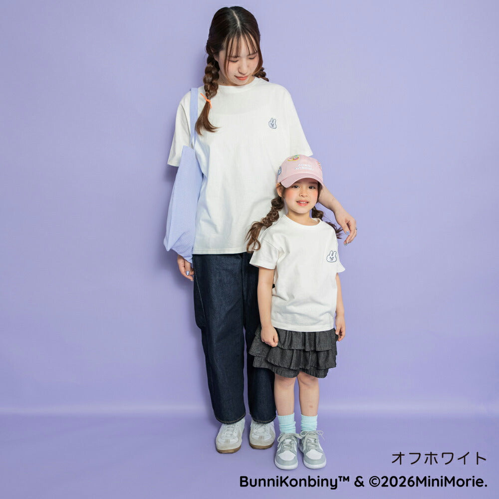 日本童裝 Branshes 【BUNNI KONBINY】親子裝 印花上衣 90-140cm/Free Size 女童款/大人款 夏季 TOPS