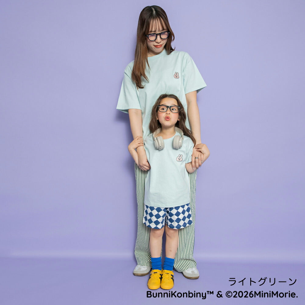日本童裝 Branshes 【BUNNI KONBINY】親子裝 印花上衣 90-140cm/Free Size 女童款/大人款 夏季 TOPS
