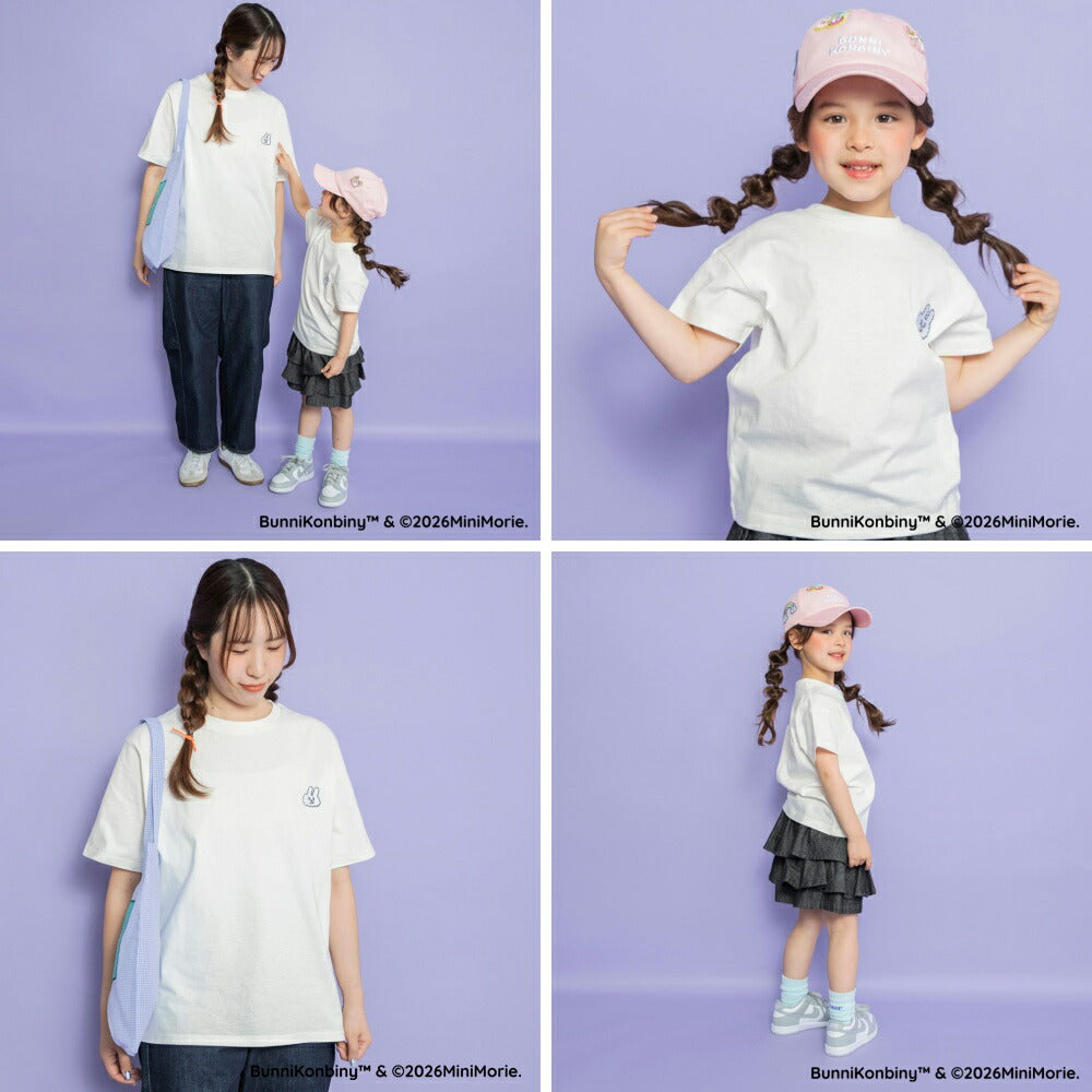 日本童裝 Branshes 【BUNNI KONBINY】親子裝 印花上衣 90-140cm/Free Size 女童款/大人款 夏季 TOPS
