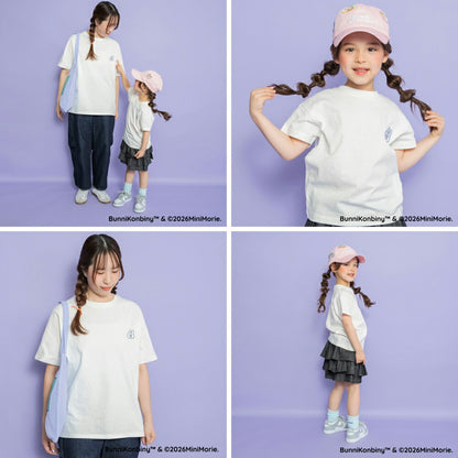 日本童裝 Branshes 【BUNNI KONBINY】親子裝 印花上衣 90-140cm/Free Size 女童款/大人款 夏季 TOPS
