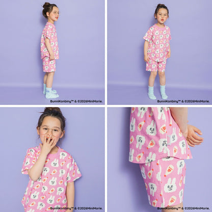 日本童裝 Branshes 【BUNNI KONBINY】親子裝 睡衣 90-140cm/Free Size 女童款/大人款 夏季 睡衣系列