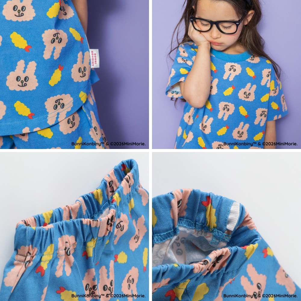 日本童裝 Branshes 【BUNNI KONBINY】親子裝 睡衣 90-140cm/Free Size 女童款/大人款 夏季 睡衣系列
