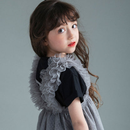 日本童裝 Branshes 薄紗束腰上衣兩件套裝 100-150cm 女童款 夏季 TOPS