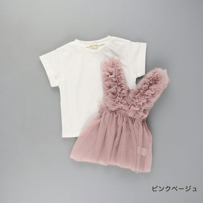 日本童裝 Branshes 薄紗束腰上衣兩件套裝 100-150cm 女童款 夏季 TOPS