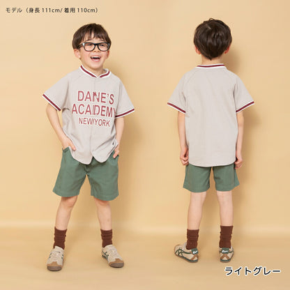 日本童裝 Branshes 棒球短袖襯衫 90-150cm 男童款 夏季 TOPS OUTERWEAR