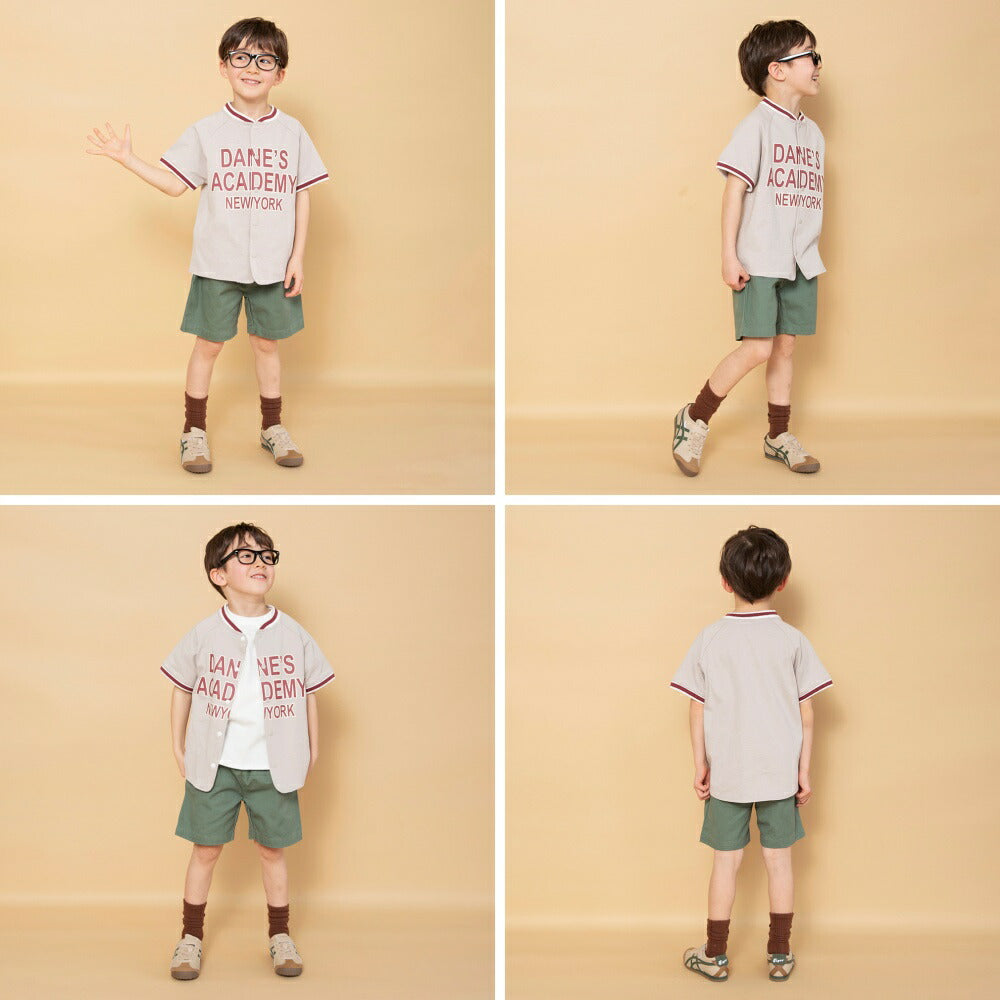 日本童裝 Branshes 棒球短袖襯衫 90-150cm 男童款 夏季 TOPS OUTERWEAR