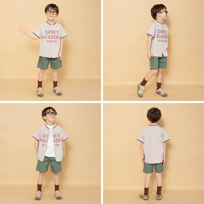 日本童裝 Branshes 棒球短袖襯衫 90-150cm 男童款 夏季 TOPS OUTERWEAR