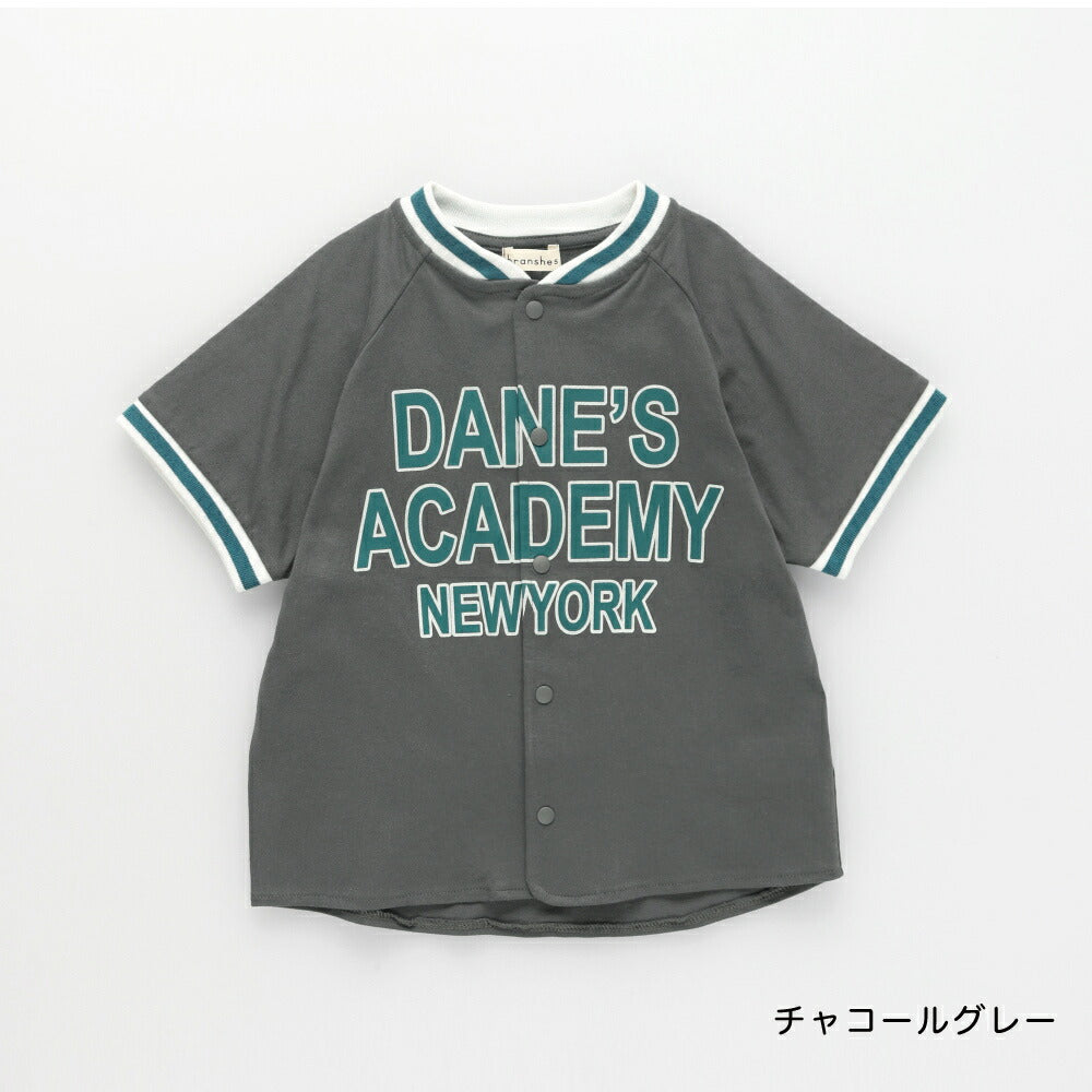 日本童裝 Branshes 棒球短袖襯衫 90-150cm 男童款 夏季 TOPS OUTERWEAR