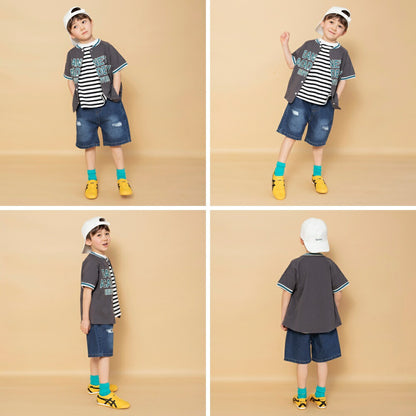 日本童裝 Branshes 棒球短袖襯衫 90-150cm 男童款 夏季 TOPS OUTERWEAR