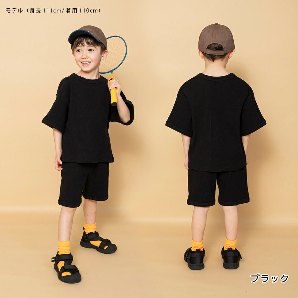 日本童裝 Branshes 華夫格兩件套裝 90-150cm 男童款 夏季 TOPS PANTS
