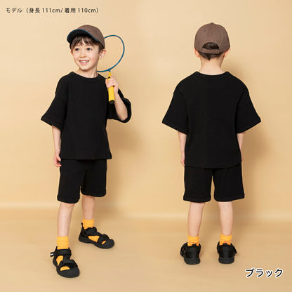 日本童裝 Branshes 華夫格兩件套裝 90-150cm 男童款 夏季 TOPS PANTS