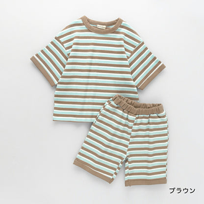 日本童裝 Branshes 華夫格兩件套裝 90-150cm 男童款 夏季 TOPS PANTS