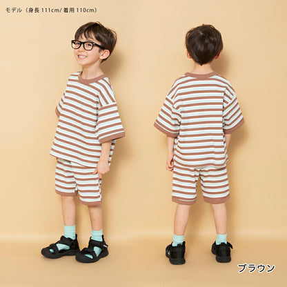 日本童裝 Branshes 華夫格兩件套裝 90-150cm 男童款 夏季 TOPS PANTS