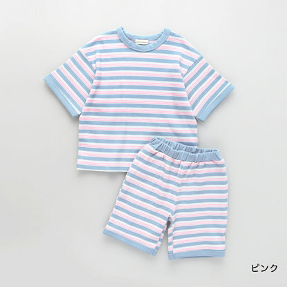 日本童裝 Branshes 華夫格兩件套裝 90-150cm 男童款 夏季 TOPS PANTS