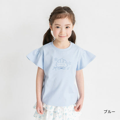 日本童裝 Branshes 印花飛袖上衣 80-130cm 女童款 夏季 TOPS