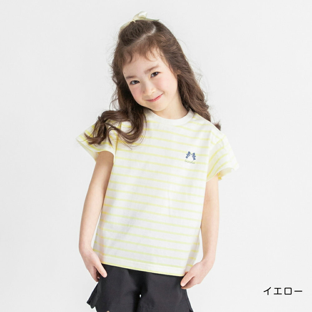 日本童裝 Branshes 印花飛袖上衣 80-130cm 女童款 夏季 TOPS