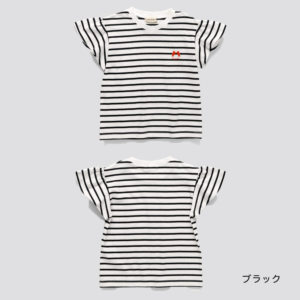日本童裝 Branshes 印花飛袖上衣 80-130cm 女童款 夏季 TOPS