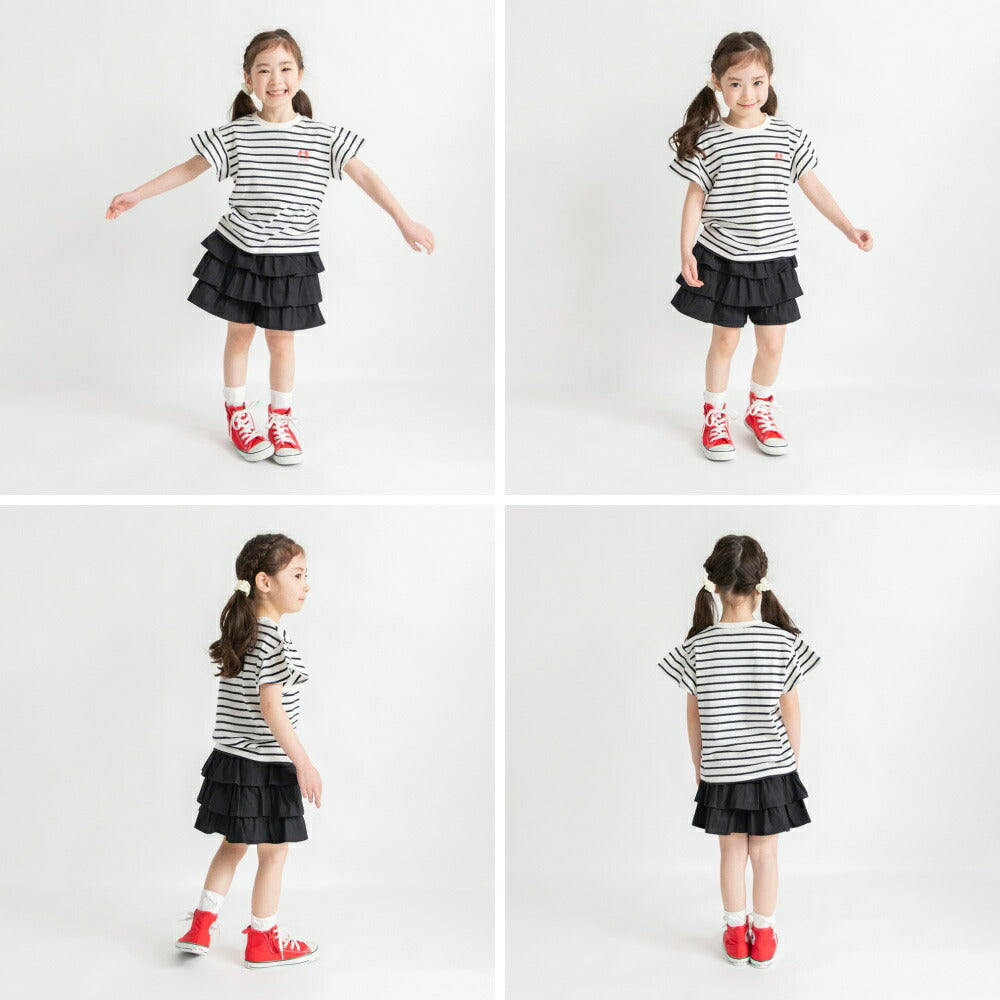 日本童裝 Branshes 印花飛袖上衣 80-130cm 女童款 夏季 TOPS