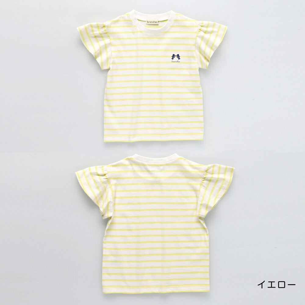 日本童裝 Branshes 印花飛袖上衣 80-130cm 女童款 夏季 TOPS