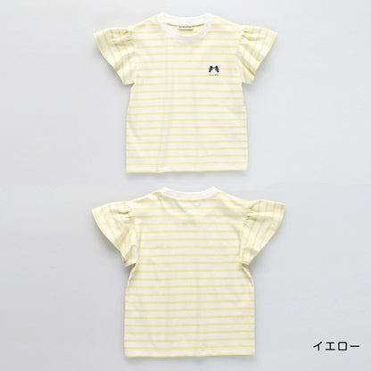 日本童裝 Branshes 印花飛袖上衣 80-130cm 女童款 夏季 TOPS