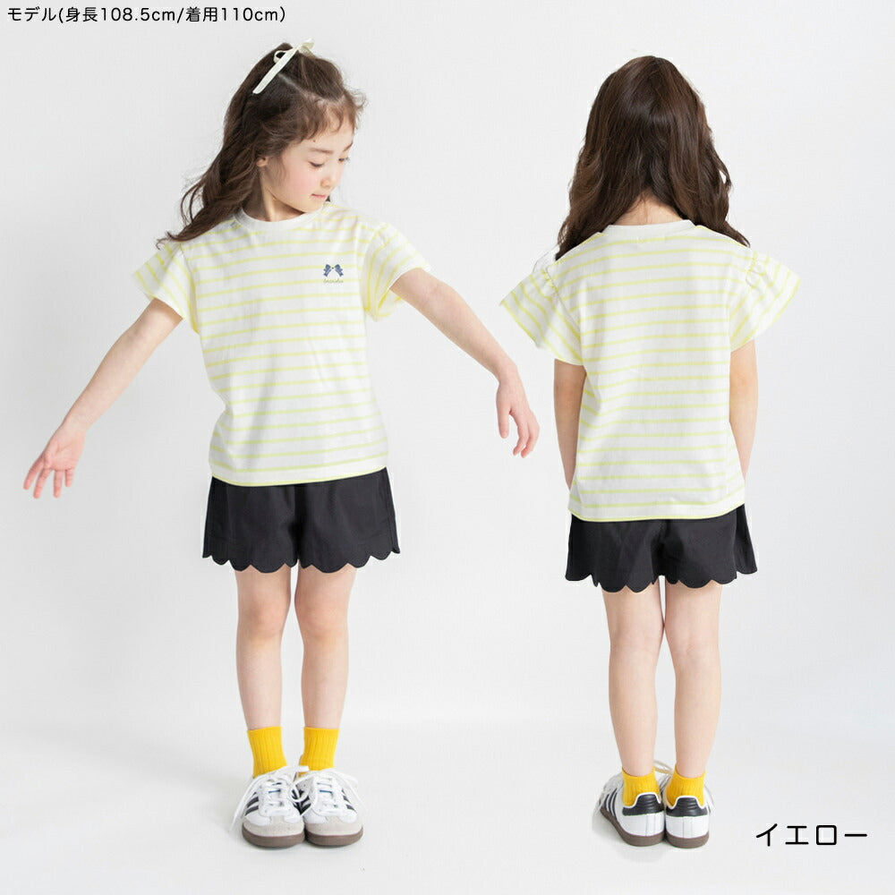 日本童裝 Branshes 印花飛袖上衣 80-130cm 女童款 夏季 TOPS