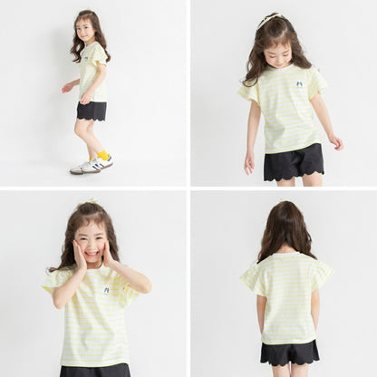 日本童裝 Branshes 印花飛袖上衣 80-130cm 女童款 夏季 TOPS