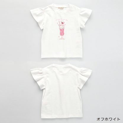 日本童裝 Branshes 印花飛袖上衣 80-130cm 女童款 夏季 TOPS